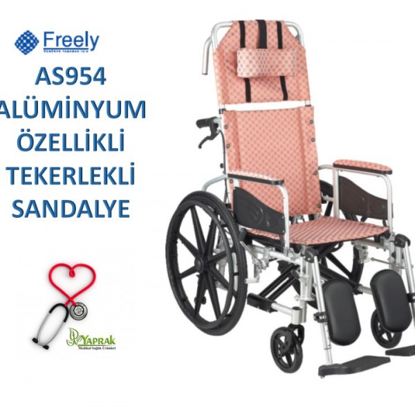 Freely AS954 ALÜMİNYUM ÖZELLİKLİ TEKERLEKLİ SANDALYE